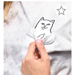Fuck You Ripndip cat Tie Dye crop T-shirt